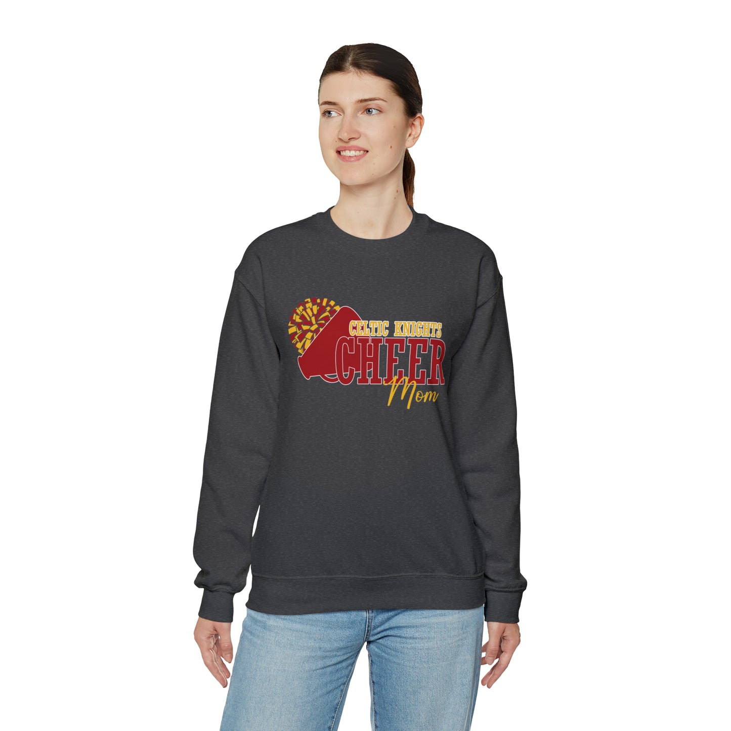Celtic Knights Cheer Mom Crewneck Sweatshirt
