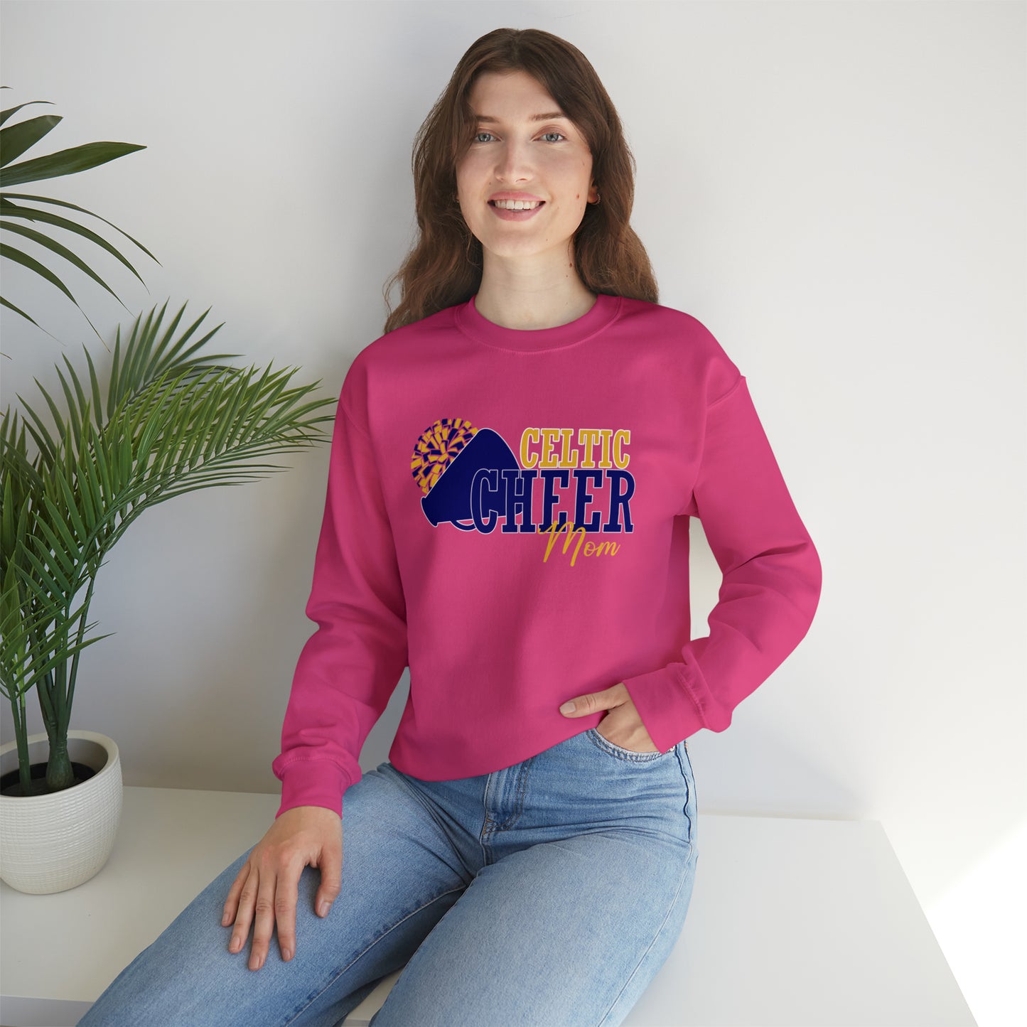 Celtic Cheer Mom Crewneck Sweatshirt