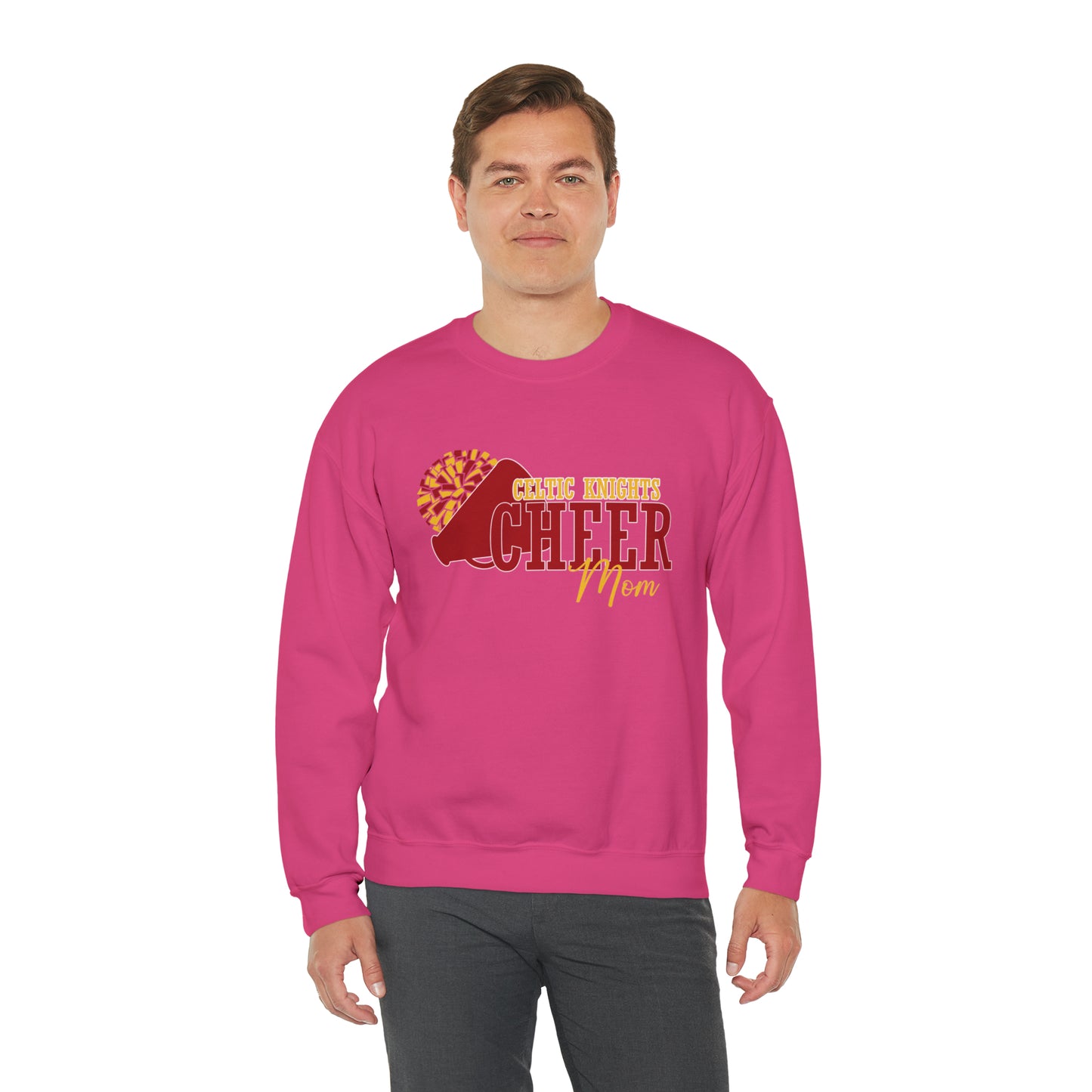 Celtic Knights Cheer Mom Crewneck Sweatshirt