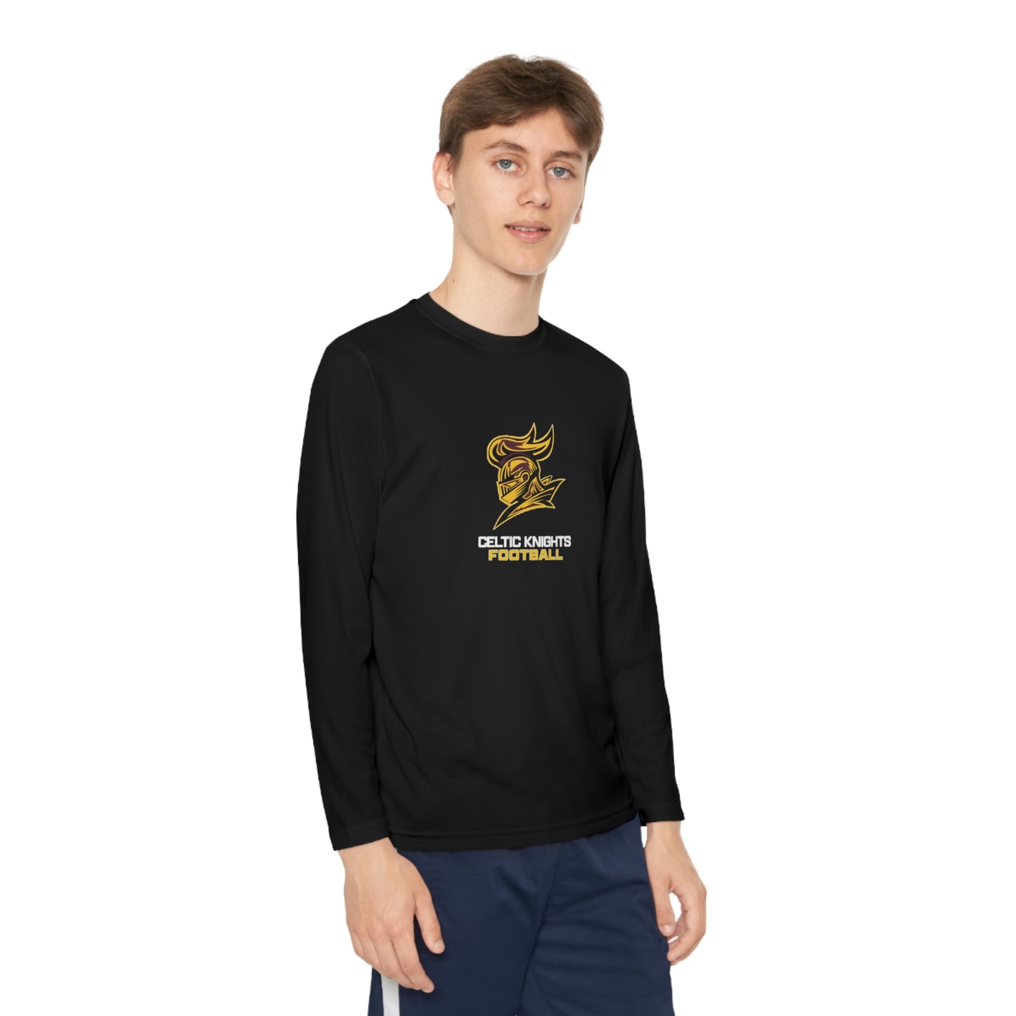 Celtic Knights Football Youth Long Sleeve Competitor Tee