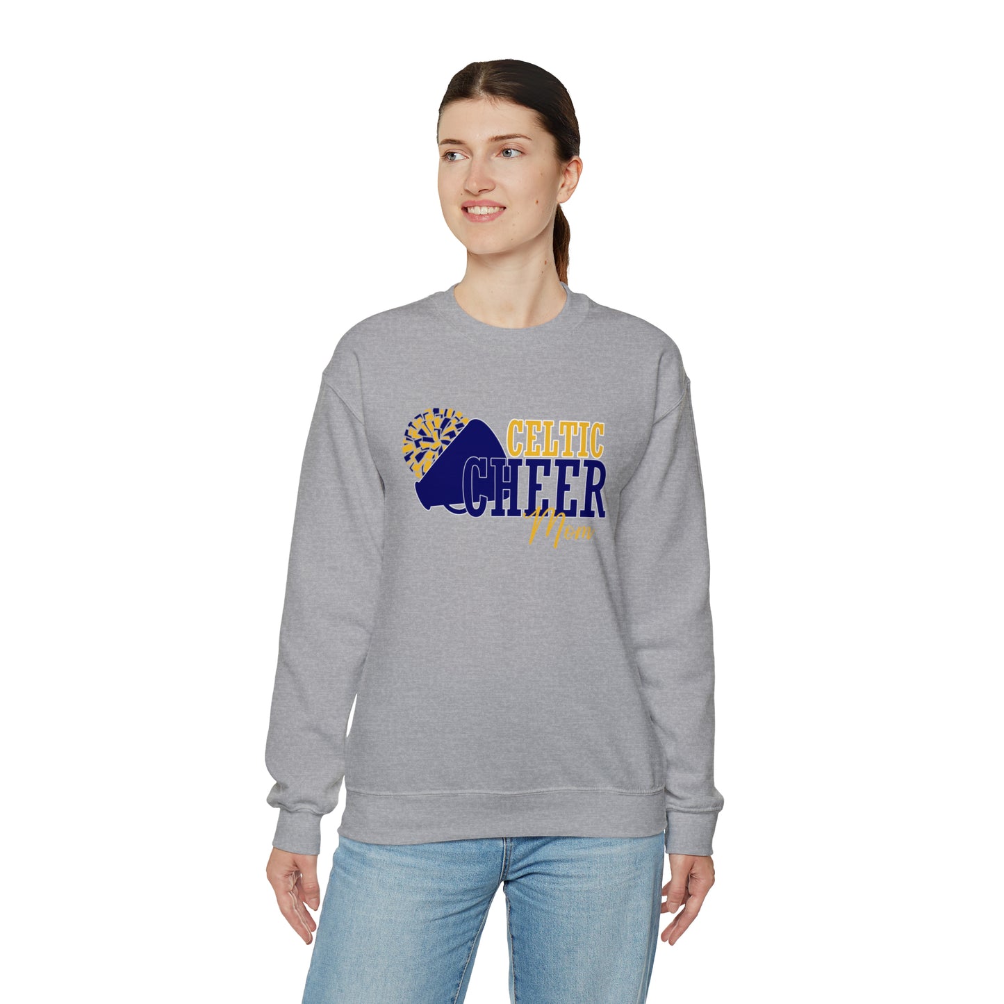 Celtic Cheer Mom Crewneck Sweatshirt