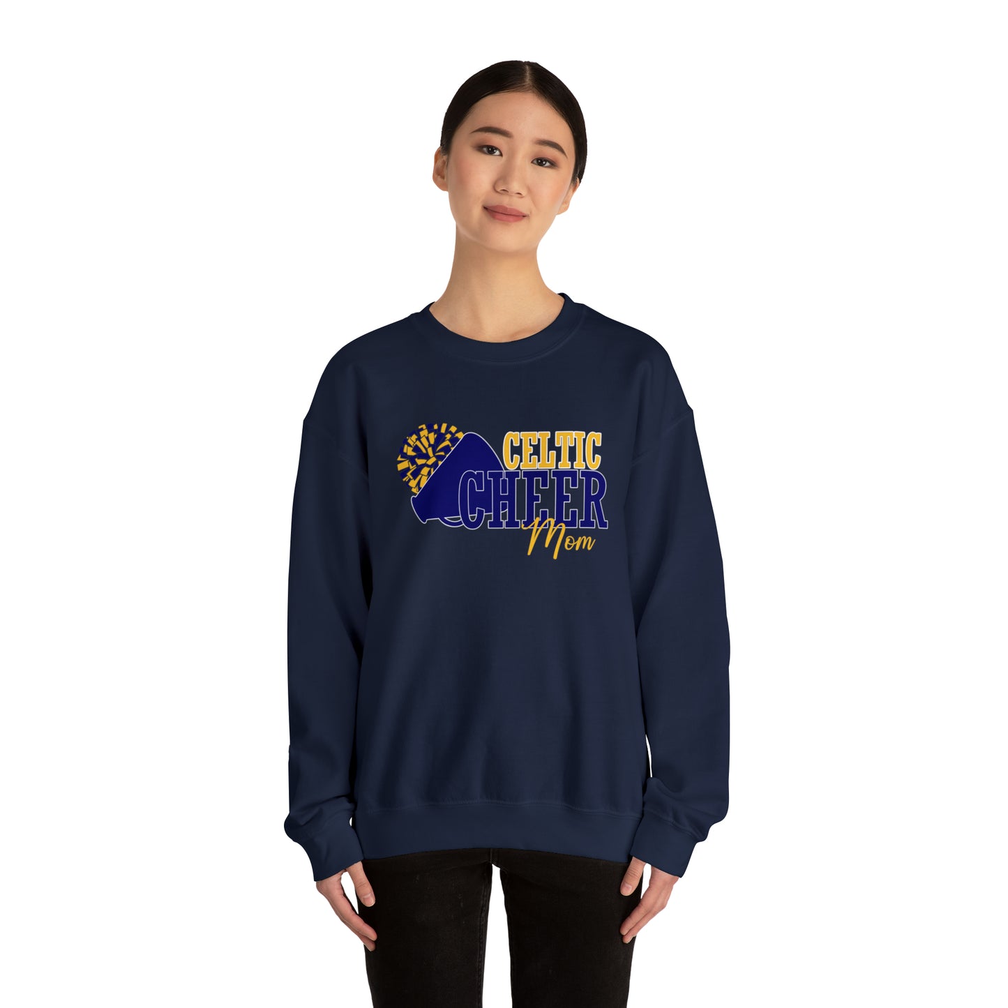 Celtic Cheer Mom Crewneck Sweatshirt