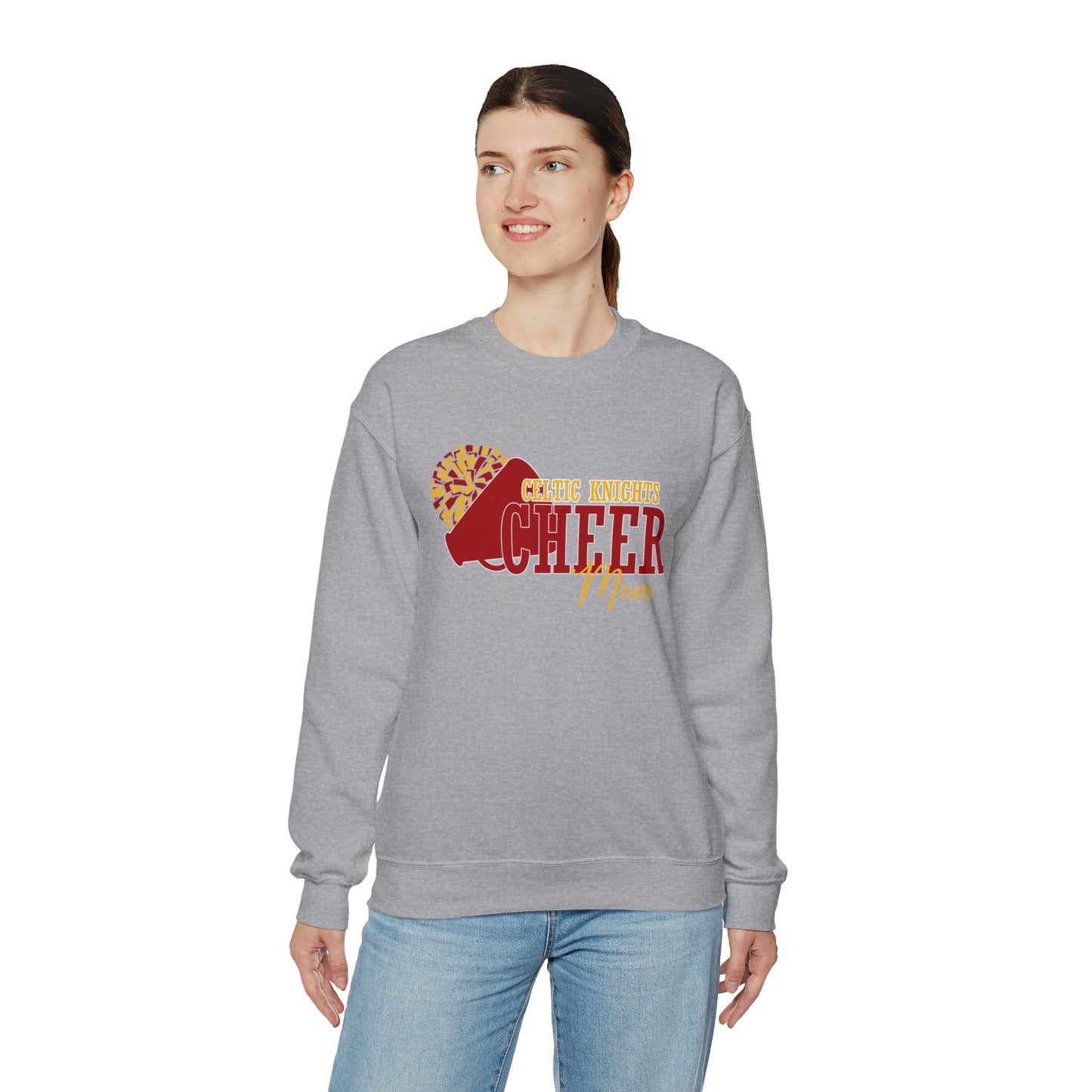 Celtic Knights Cheer Mom Crewneck Sweatshirt