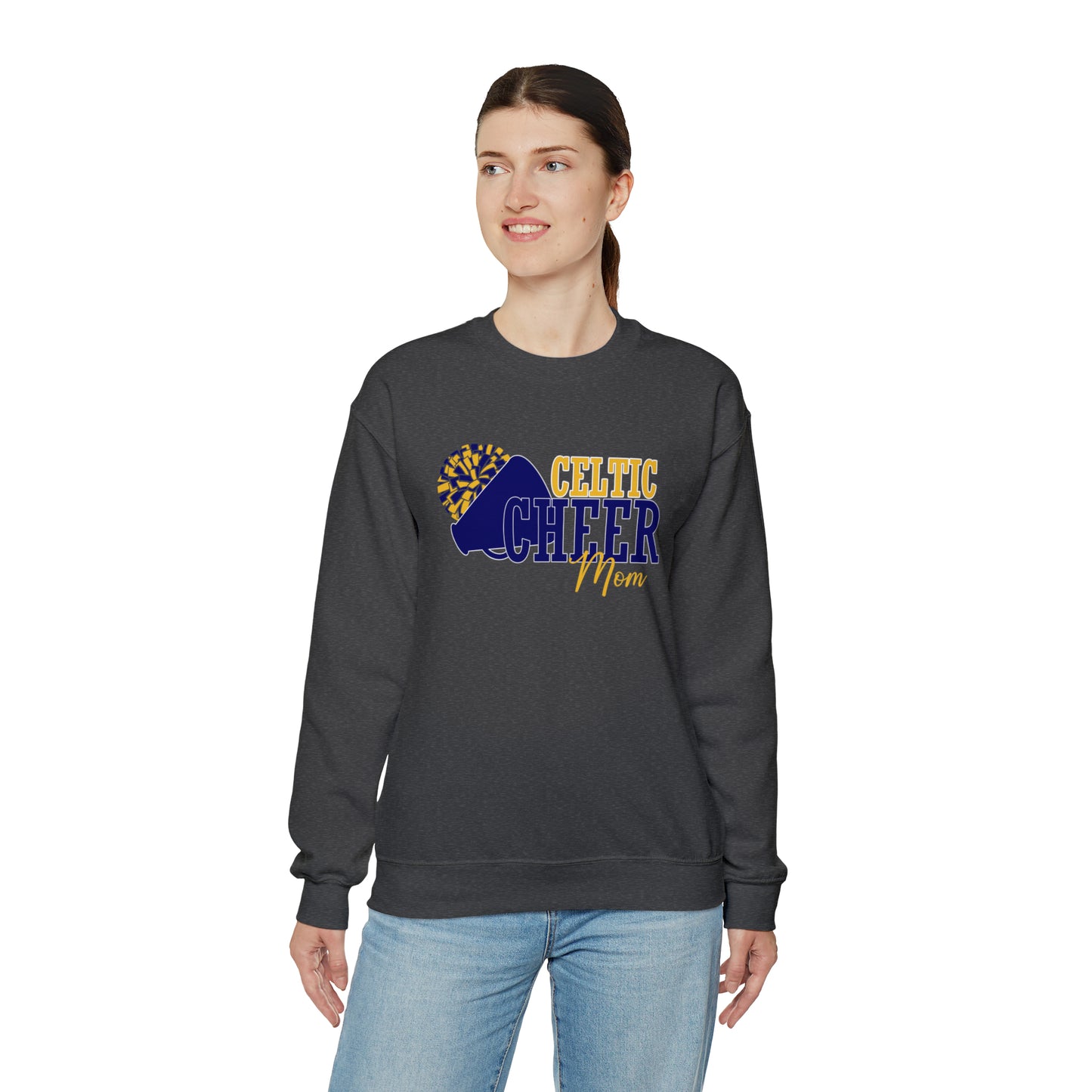 Celtic Cheer Mom Crewneck Sweatshirt