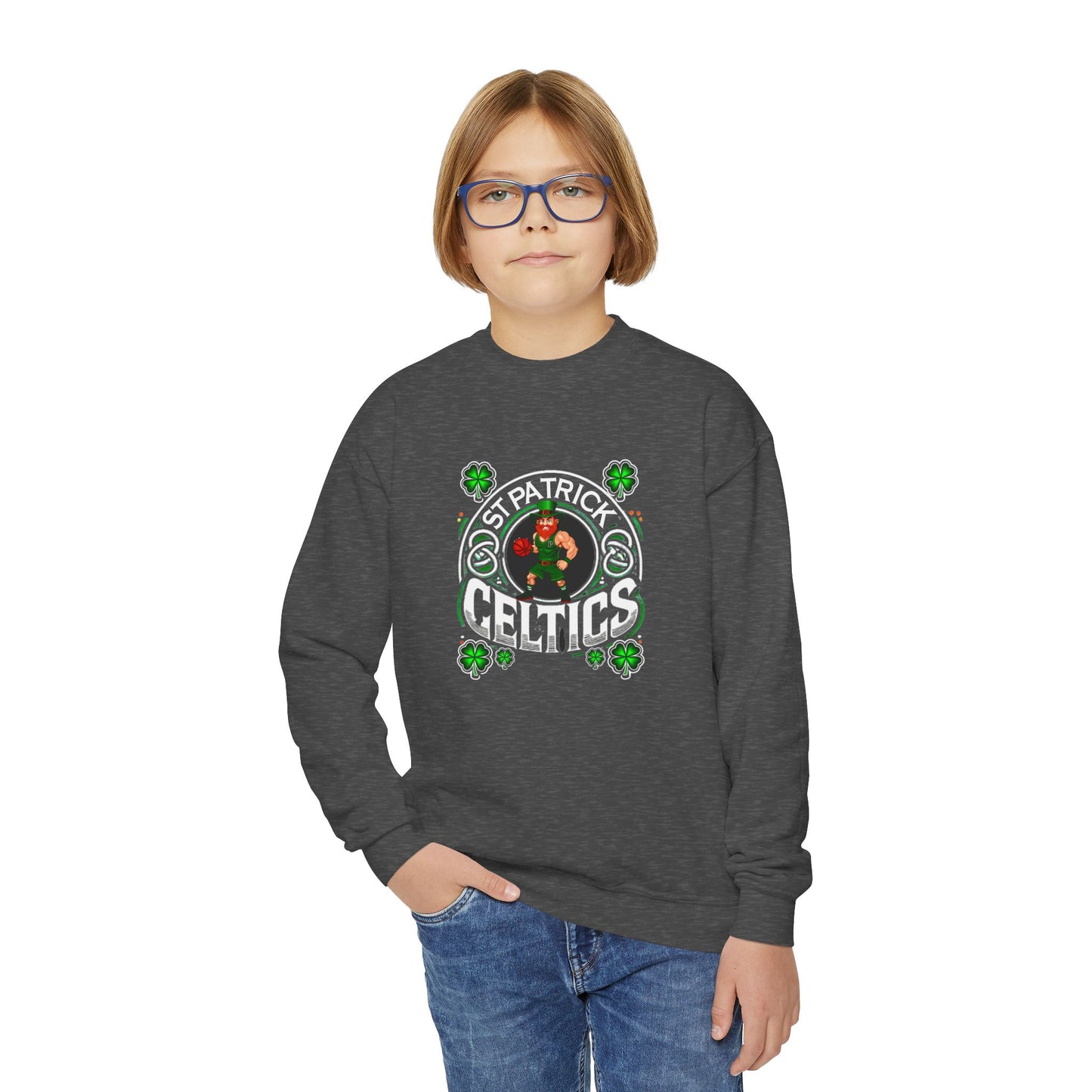 Basketball Youth Crewneck Sweatshirt