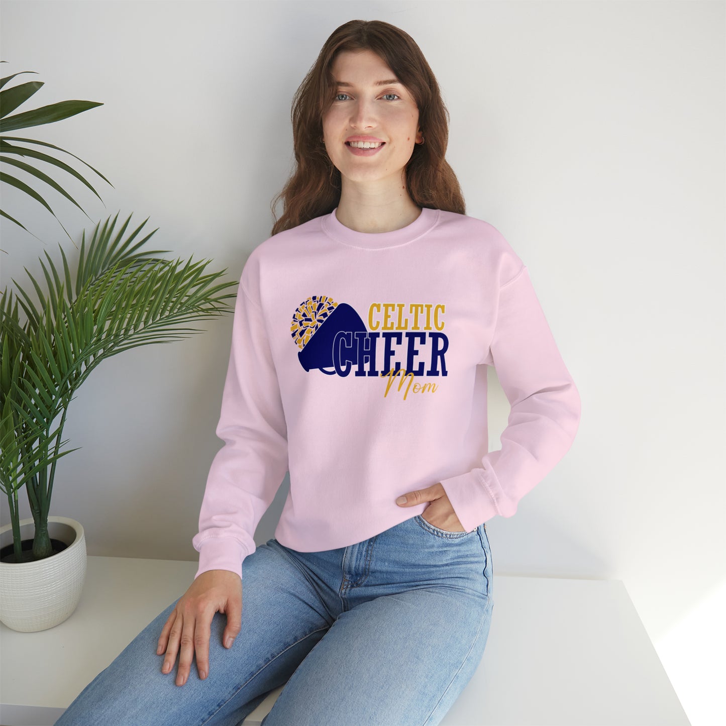 Celtic Cheer Mom Crewneck Sweatshirt