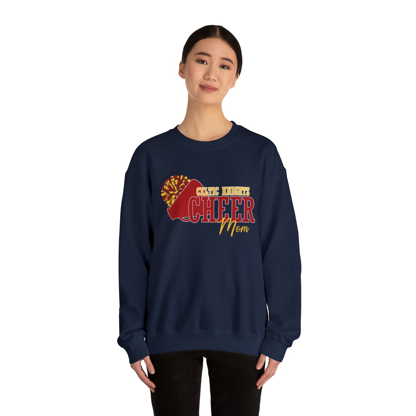 Celtic Knights Cheer Mom Crewneck Sweatshirt