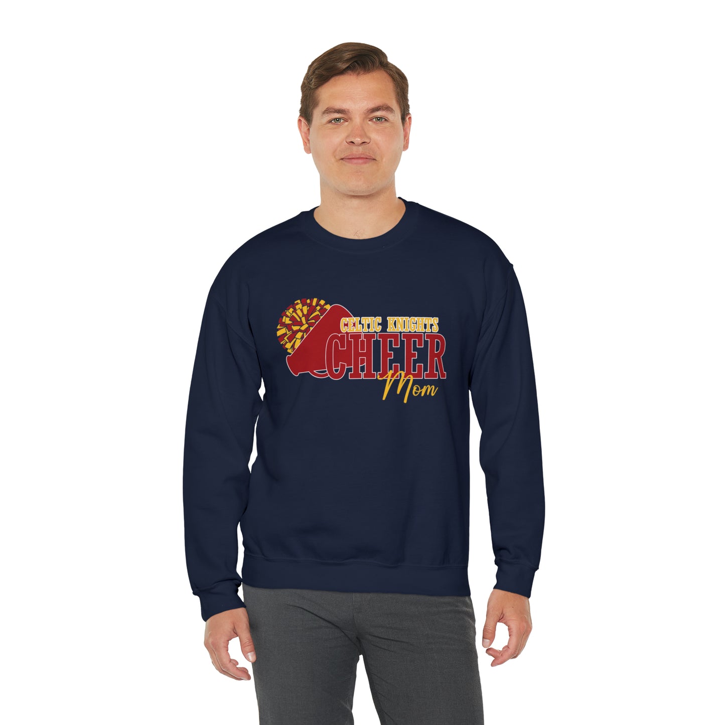 Celtic Knights Cheer Mom Crewneck Sweatshirt