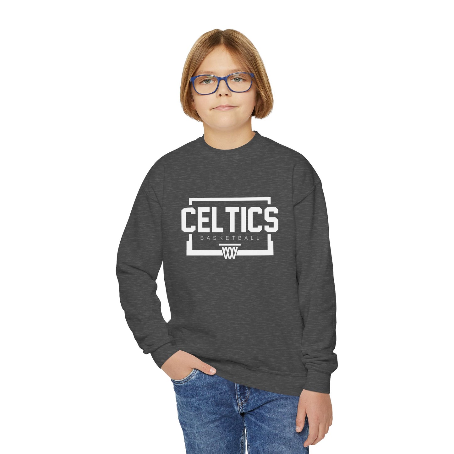 Basketball Youth Crewneck Sweatshirt