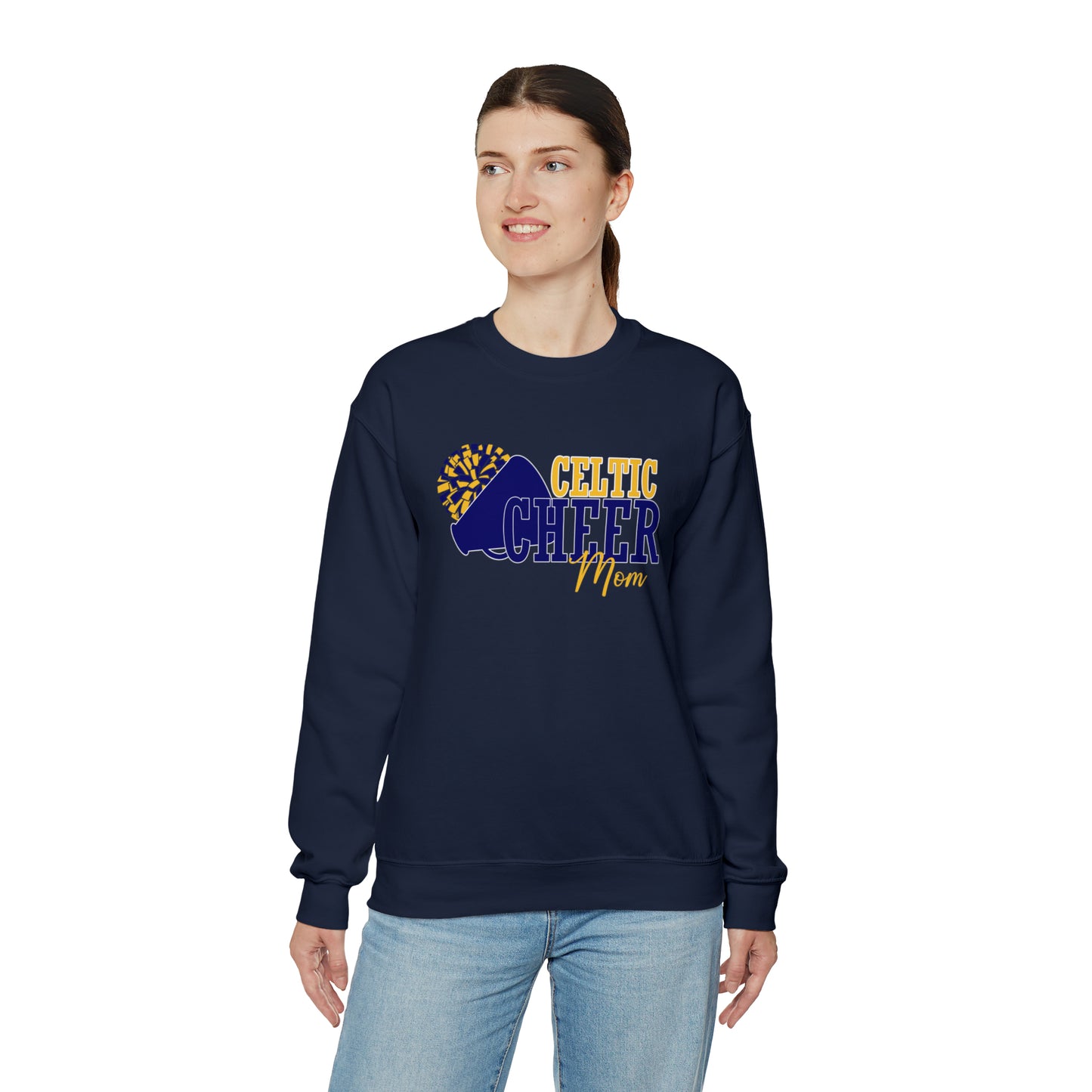 Celtic Cheer Mom Crewneck Sweatshirt