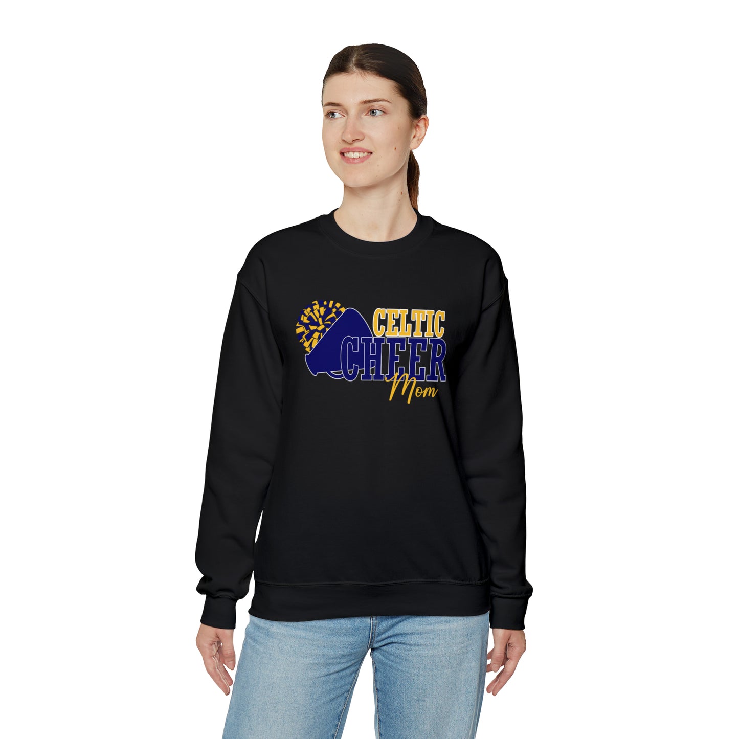 Celtic Cheer Mom Crewneck Sweatshirt