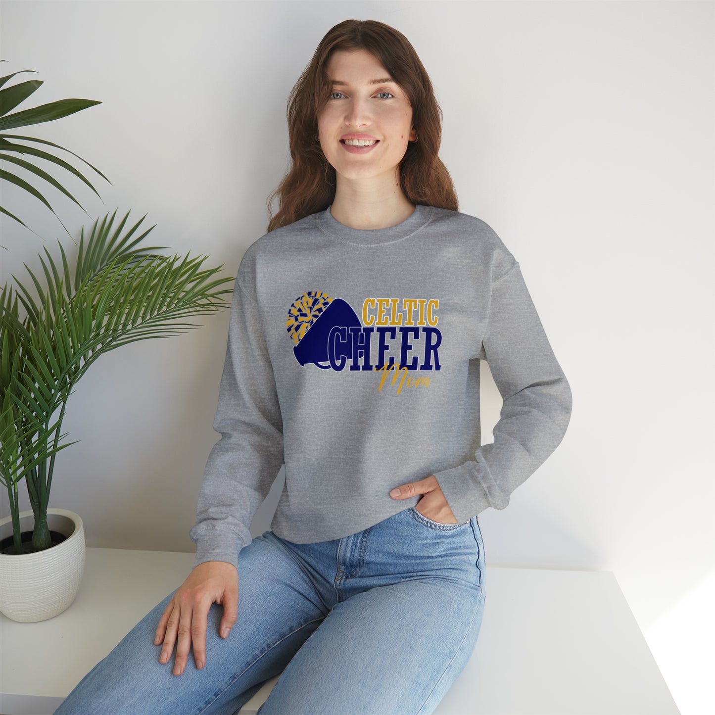 Celtic Cheer Mom Crewneck Sweatshirt