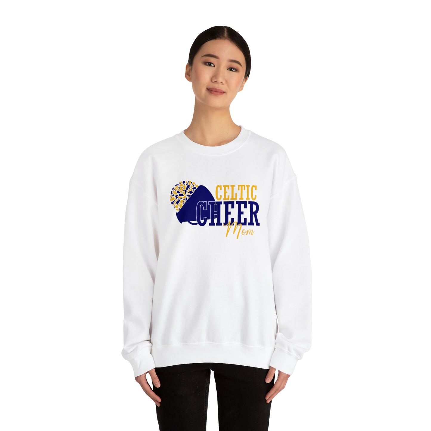 Celtic Cheer Mom Crewneck Sweatshirt