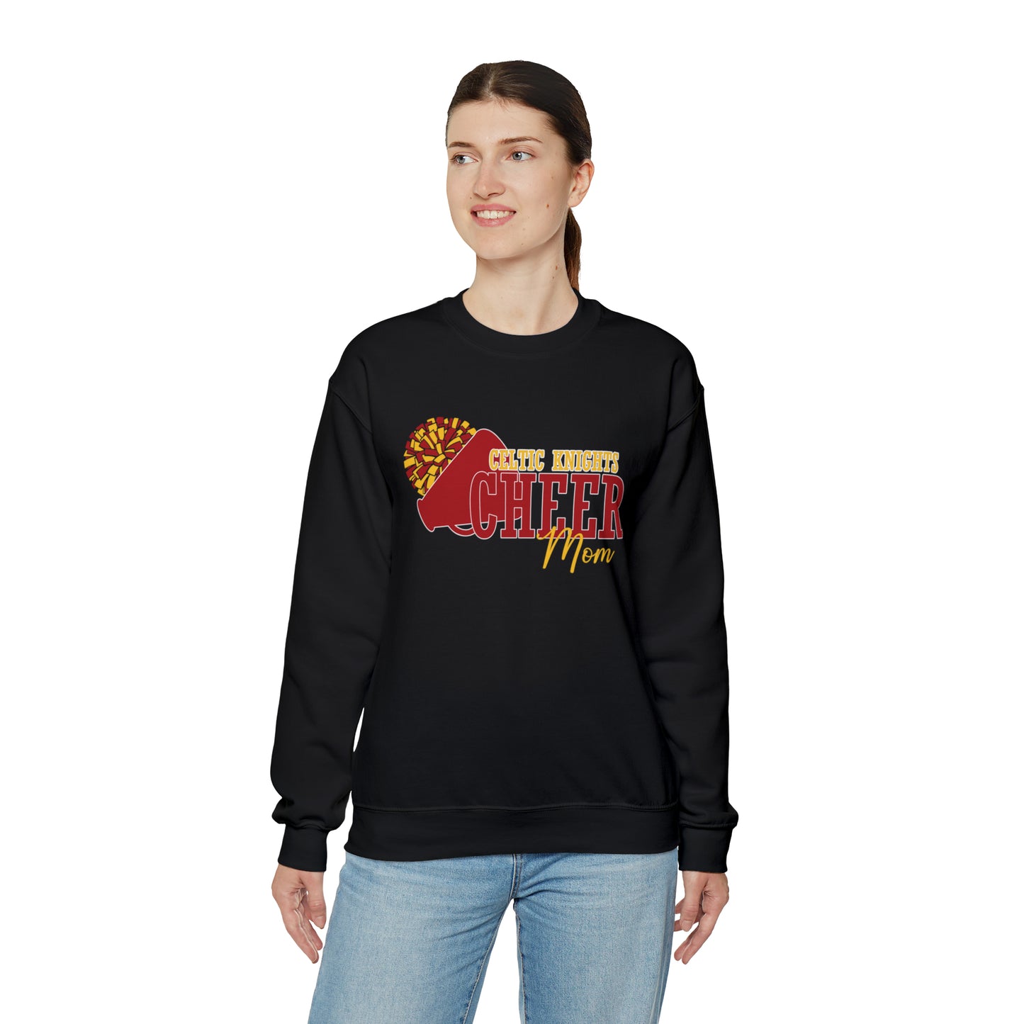 Celtic Knights Cheer Mom Crewneck Sweatshirt