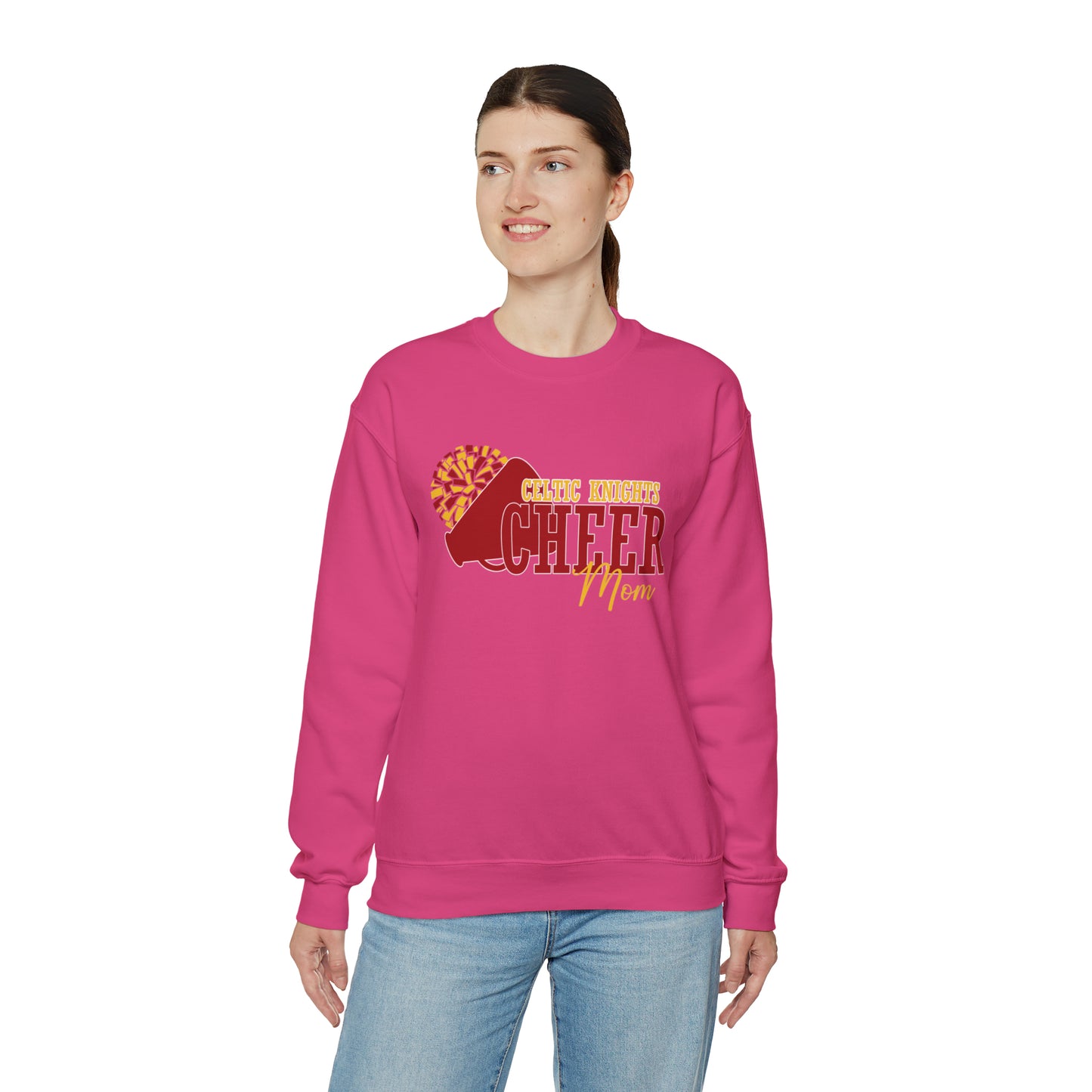 Celtic Knights Cheer Mom Crewneck Sweatshirt