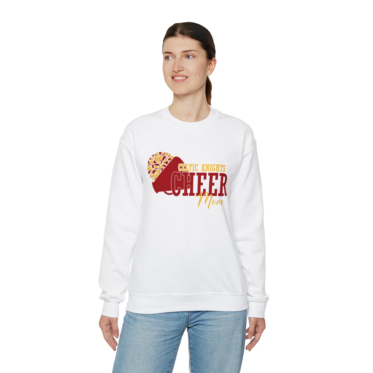 Celtic Knights Cheer Mom Crewneck Sweatshirt