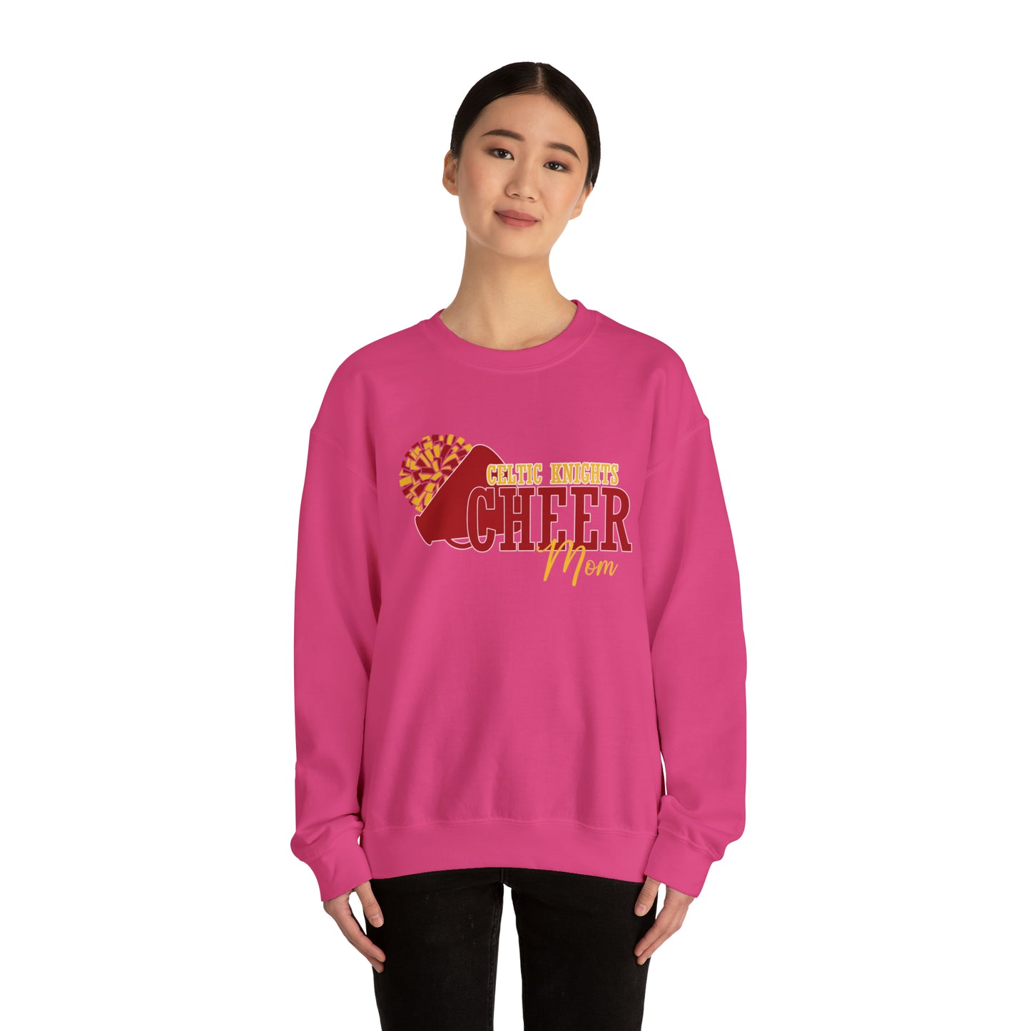Celtic Knights Cheer Mom Crewneck Sweatshirt