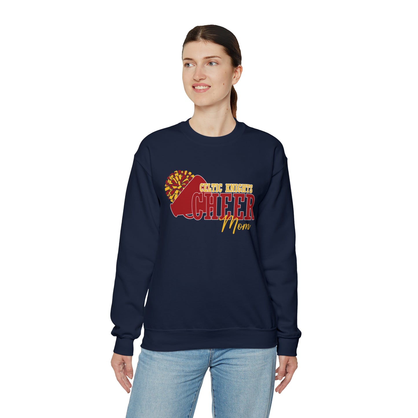 Celtic Knights Cheer Mom Crewneck Sweatshirt