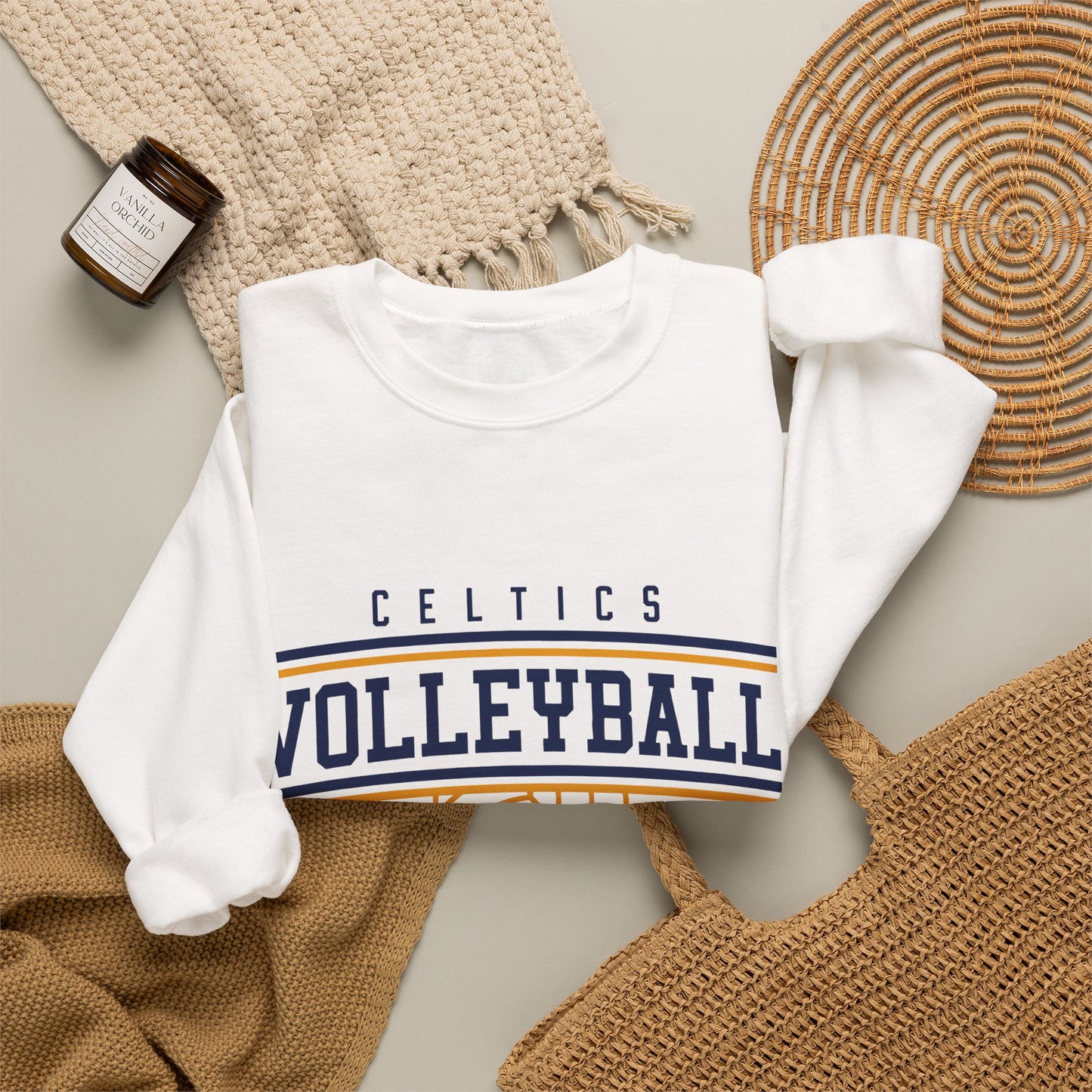 Volleyball Adult Crewneck Sweatshirt