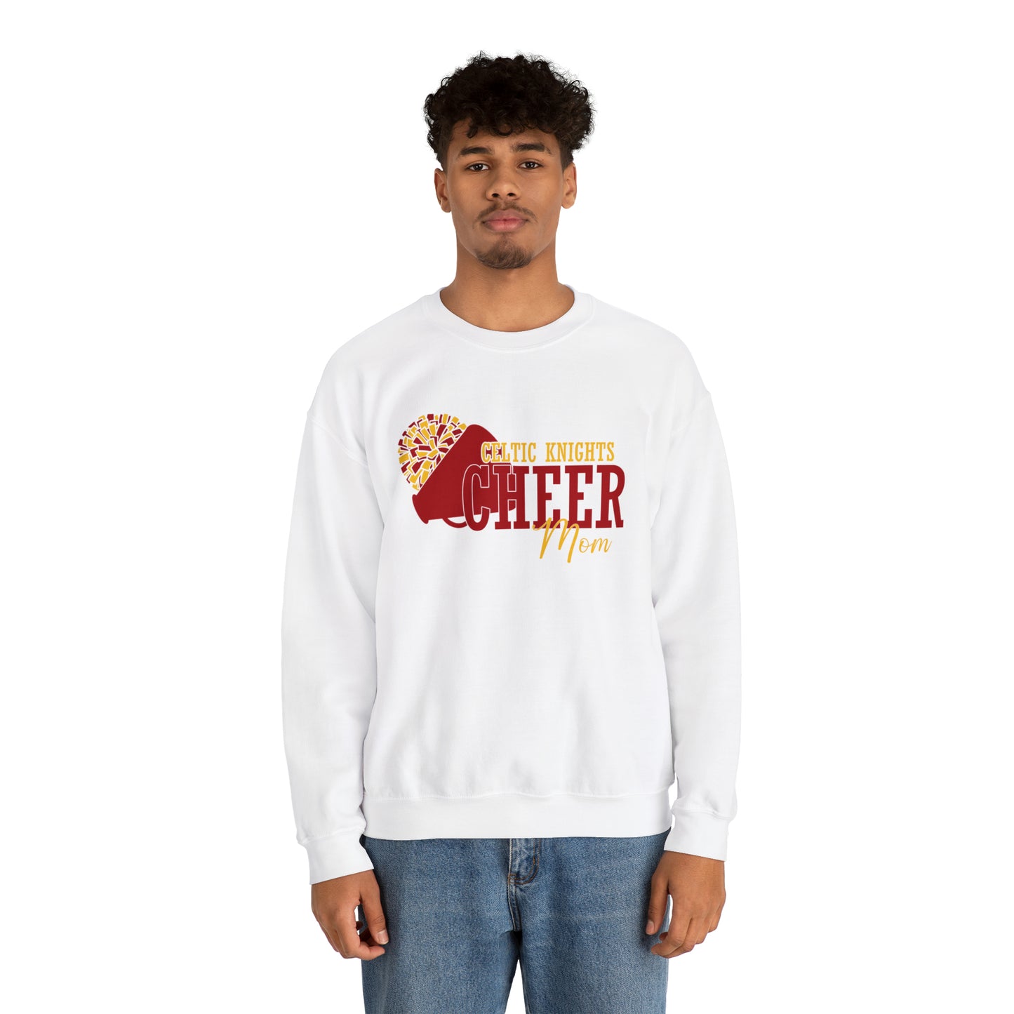 Celtic Knights Cheer Mom Crewneck Sweatshirt