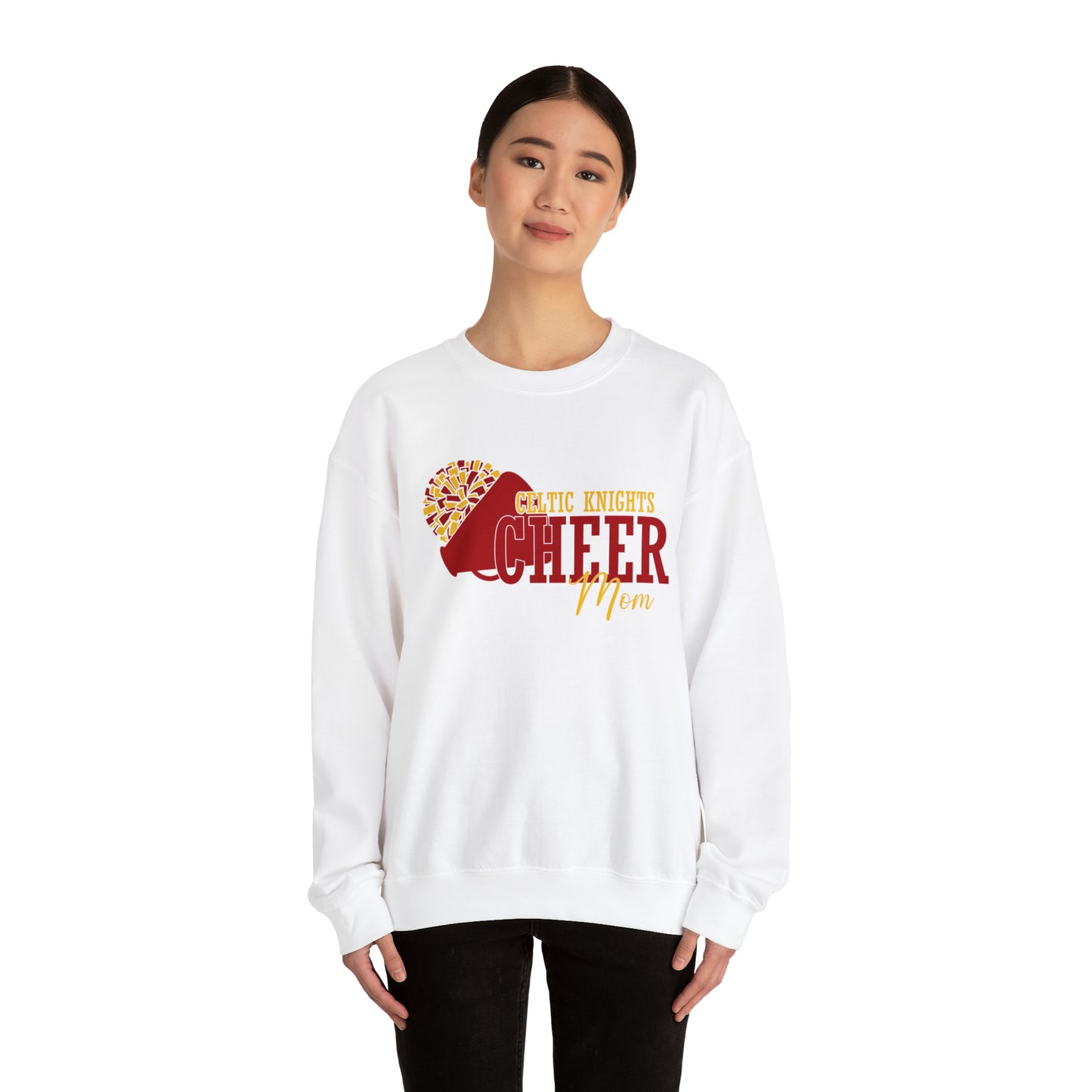 Celtic Knights Cheer Mom Crewneck Sweatshirt