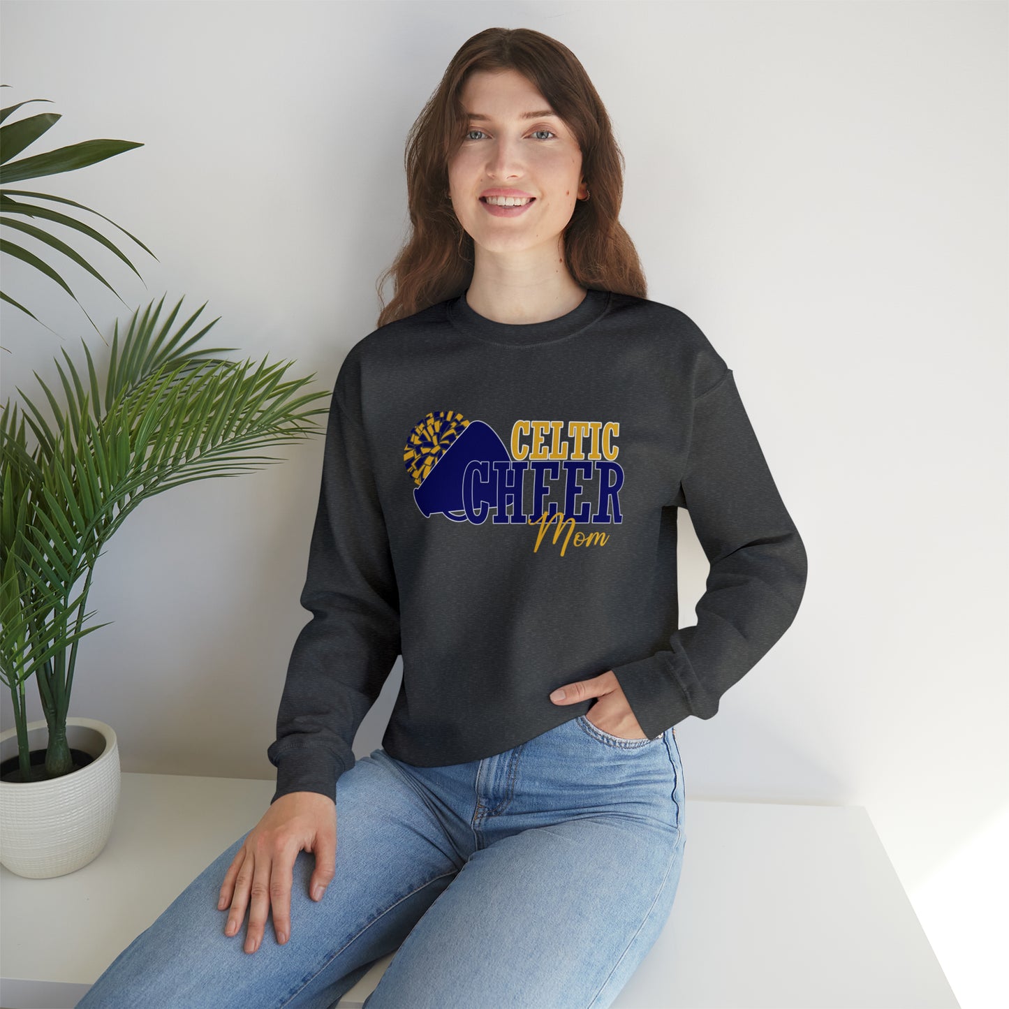 Celtic Cheer Mom Crewneck Sweatshirt
