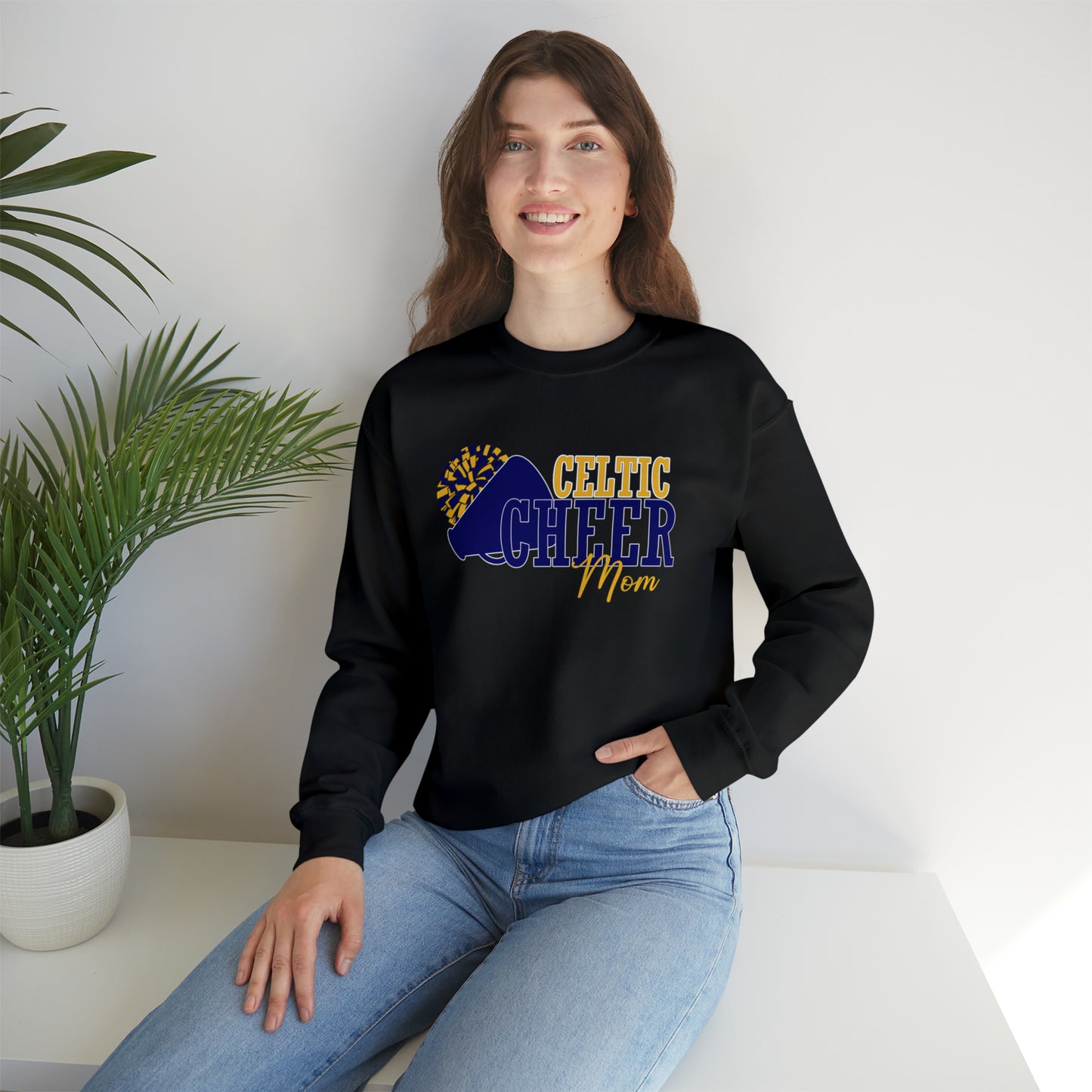 Celtic Cheer Mom Crewneck Sweatshirt