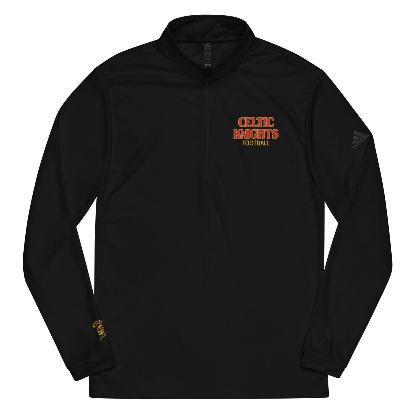 Celtic Knights Football Adidas Quarter zip pullover with Knight on Wrist