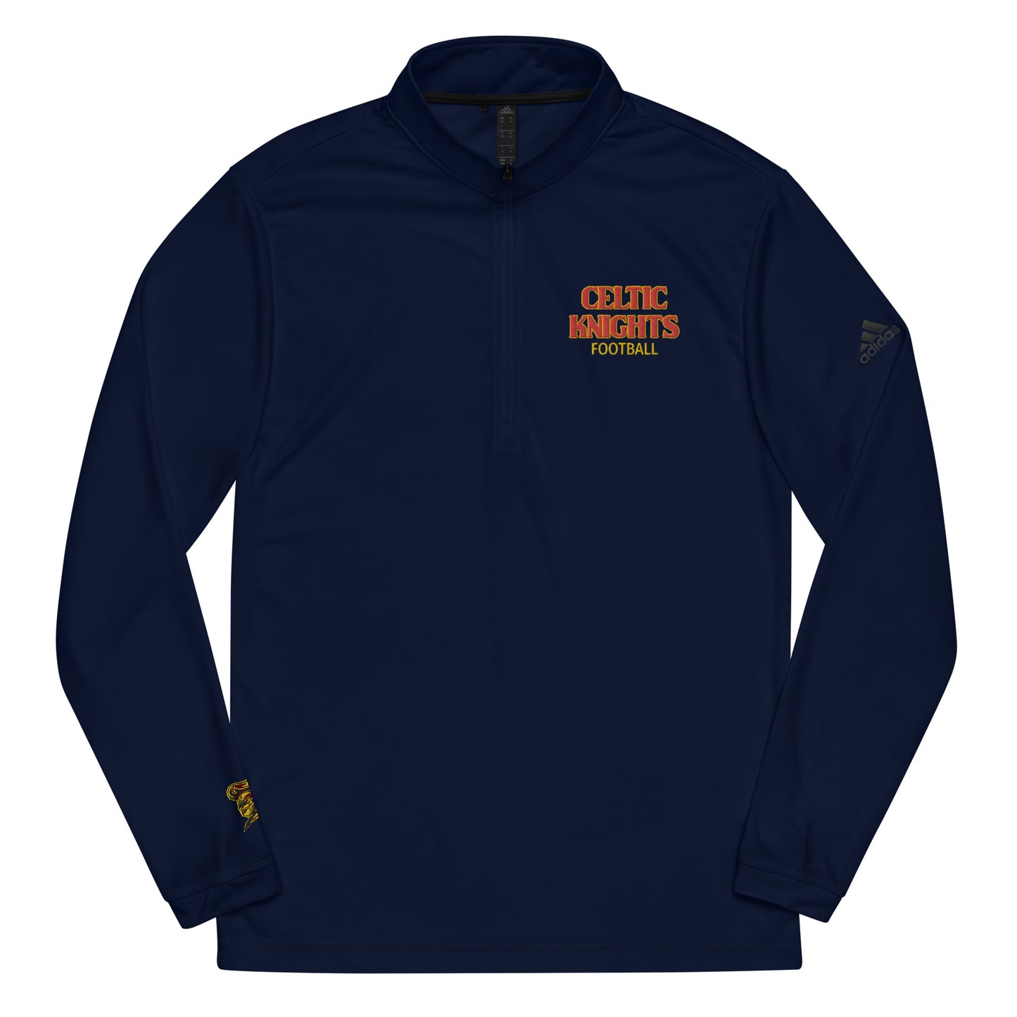 Celtic Knights Football Adidas Quarter zip pullover with Knight on Wrist