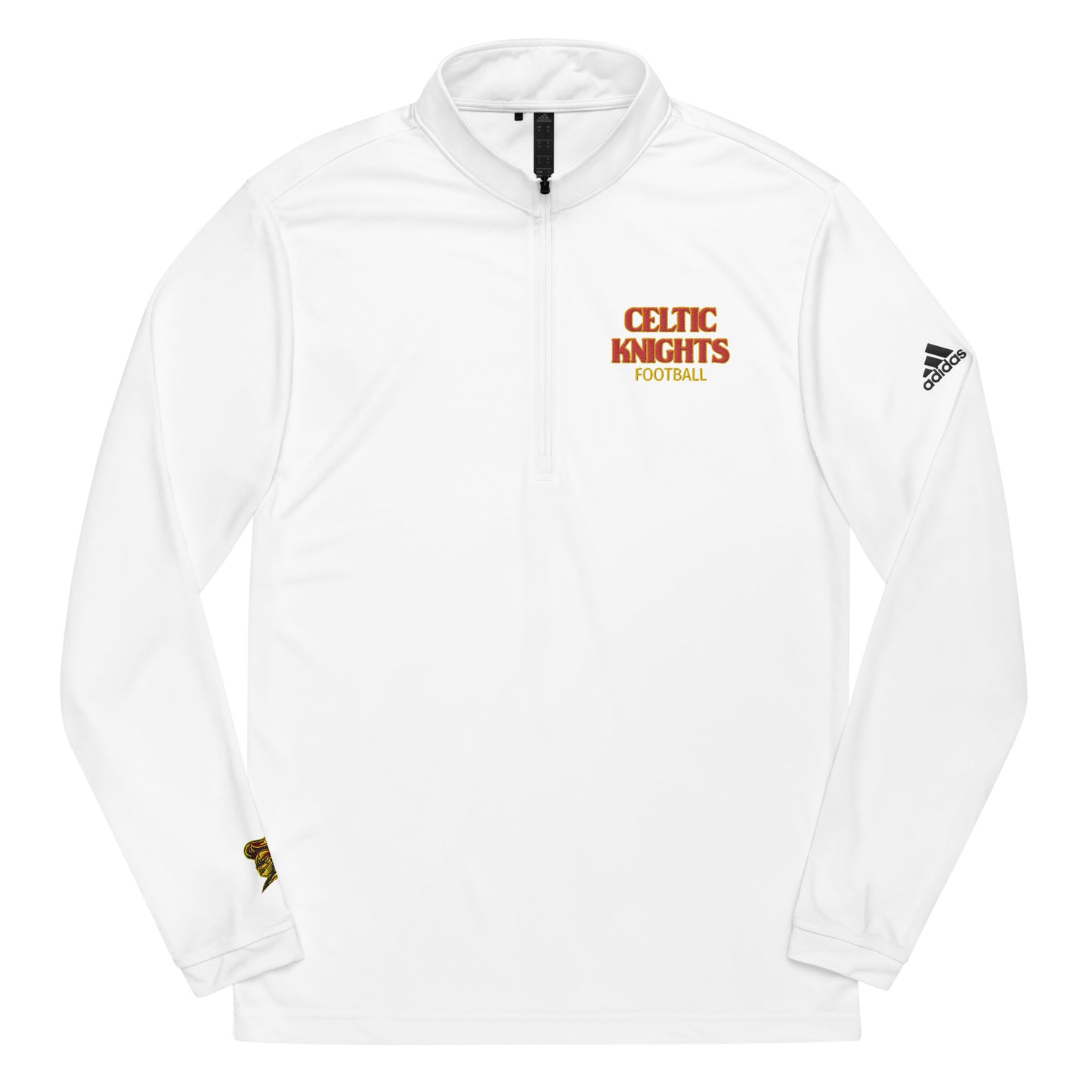 Celtic Knights Football Adidas Quarter zip pullover with Knight on Wrist