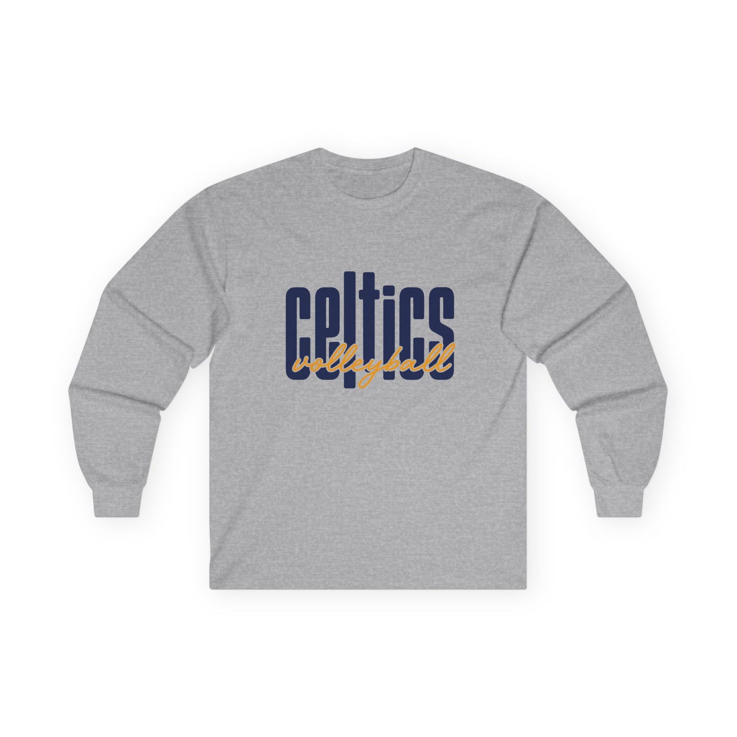 Long Sleeve Tee — 'Celtics' Volleyball Retro Script Logo