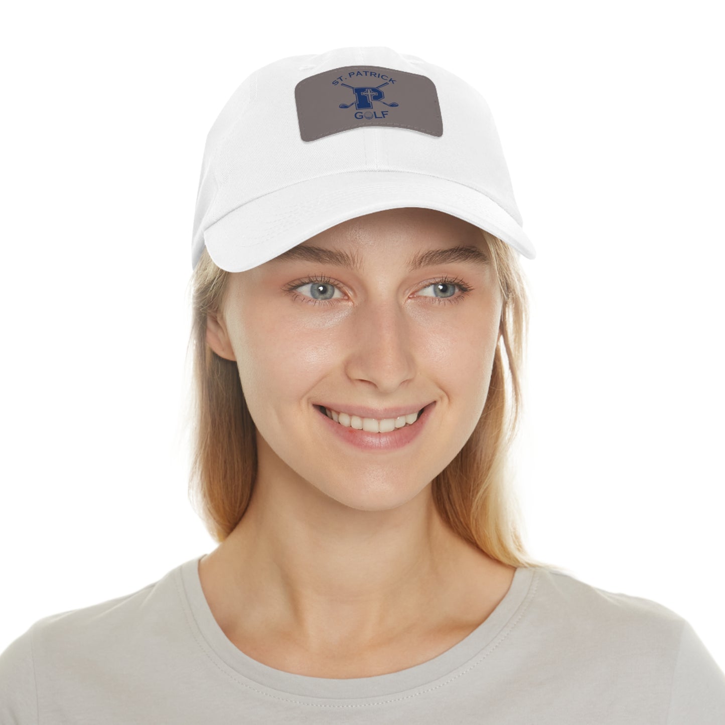 Golf Hat with Leather Patch (Rectangle)