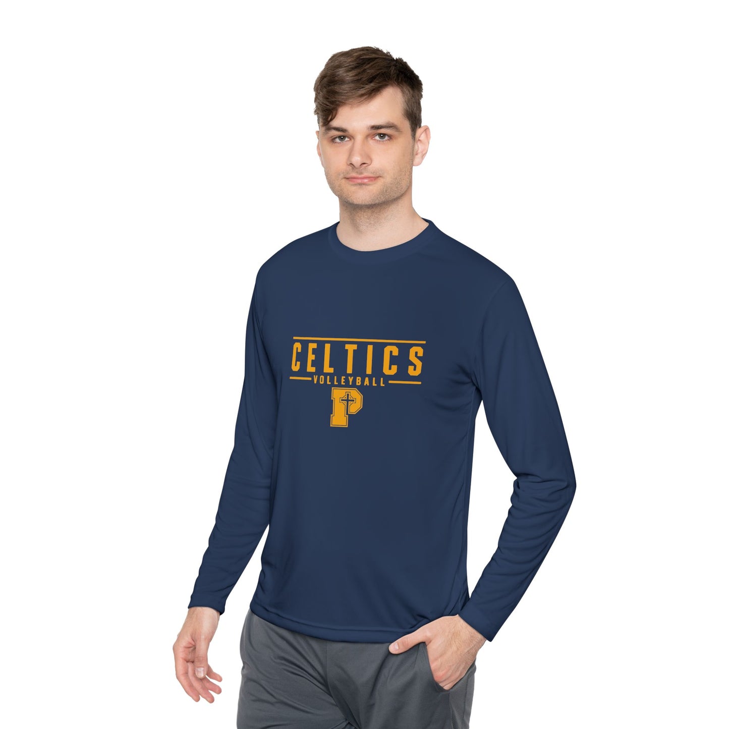 Celtics Volleyball Long Sleeve Tee — Retro Court Logo