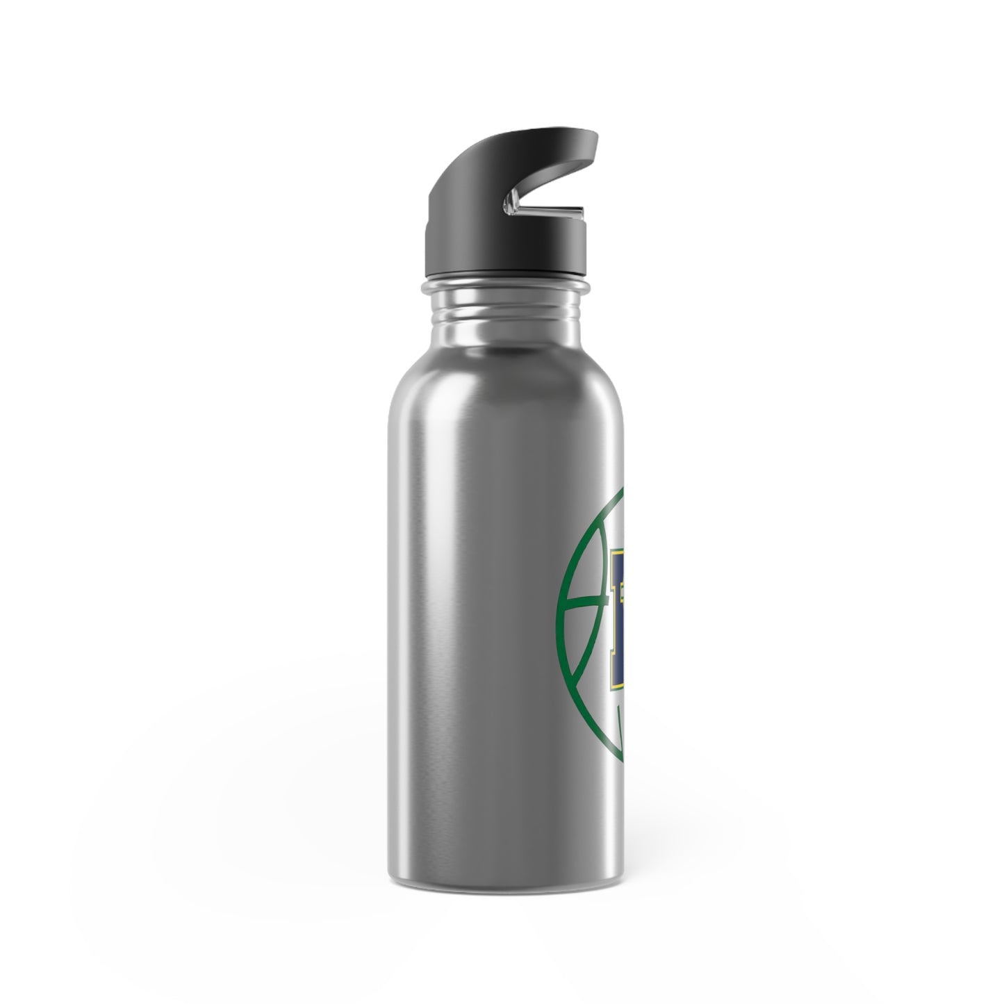 Basketball Logo Stainless Steel Water Bottle with Straw — 20oz Team Sports Bottle